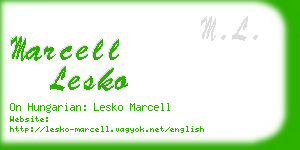 marcell lesko business card